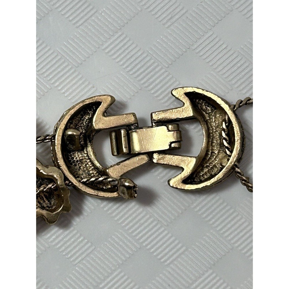 Vintage Slide Safari Animals Charm Bracelet Gold Tone Metal - Picture 8 of 13